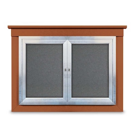 United Visual Products 18"x24" 1-Door Enclosed Letterboard, Burgundy Vinyl/Cherry UV2620O-CHERRY-BURGUNVL